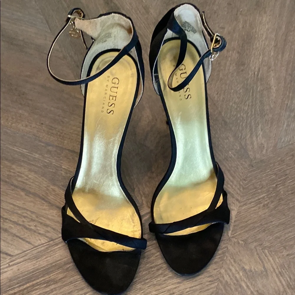 Guess Black and Gold Stiletto Heels - Picture 9 of 10
